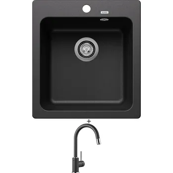 Granitový dřez SET Blanco NAYA 45 antracit 525222 + Blanco MIDA-S antracit 521455