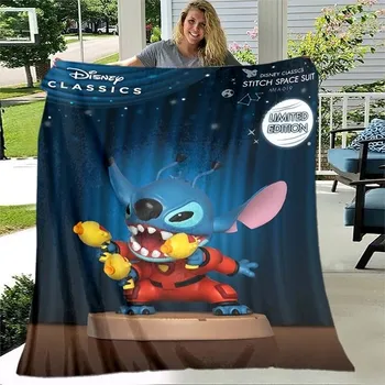 Dětská deka Roztomilá flanelová deka s motivem Stitche - 6,100x150cm