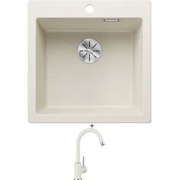 Granitový dřez Granitový dřez SET Blanco PLEON 5 bílá soft 527135 + Blanco MIDA bílá soft 526966