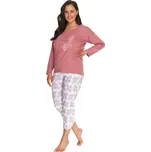 Dámské pyžamo nadměrné velikosti Giorgia 2802/2803/21 Taro Barva/Velikost: starorůžová / XXL