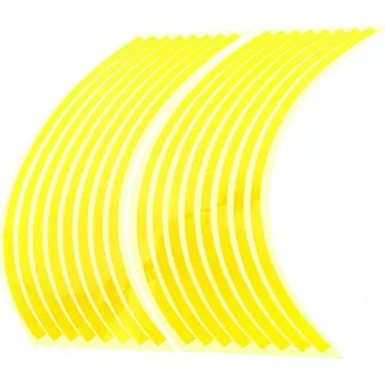 Polep vozidla SEFIS Reflexní celé proužky na kola motocyklu - Barva : Zlatá