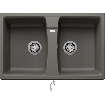 Granitový dřez Granitový dřez SET Blanco LEXA 8 šedá vulkán 527281 + Blanco MIDA-S chrom 521454