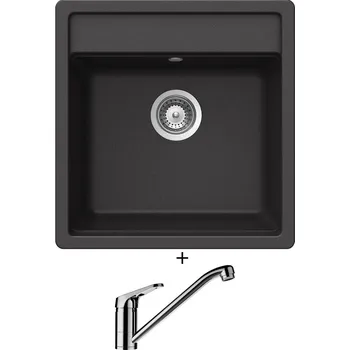 Granitový dřez Granitový dřez SET Schock NEMO N-100S Onyx + Schock COSMO 525001 chrom