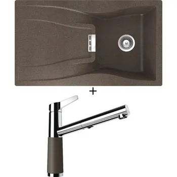 Granitový dřez Granitový dřez SET Schock WATERFALL D-100 Bronze + Schock SC-510 554120 Bronze