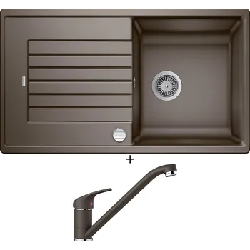 Granitový dřez Granitový dřez SET Blanco ZIA 5 S kávová s excentrem + Blanco DARAS kávová 517729