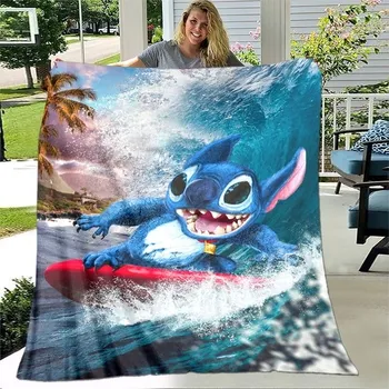 deka Roztomilá flanelová deka s motivem Stitche - 15,150x200cm