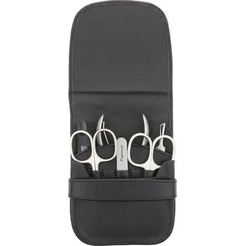 GLOBOS Pánská kožená manikúra s nůžkami Solingen 1162-89 černá