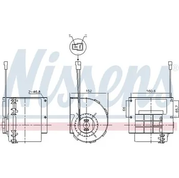 Ventilátor topení a klimatizace vnitřní ventilátor NISSENS 87613