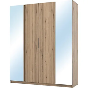 Šatní skříň Šatní skříň KAJA 2LU 2F | 200 cm | se zrcadly | VYSOKÁ | evoke