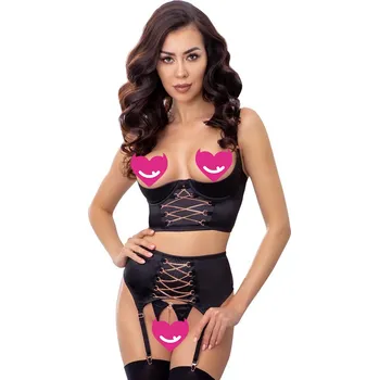 Dámská erotická souprava Abierta Fina Shelf Bra Set 2221284 Velikost 75B/S