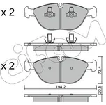 Sada brzdových destiček, kotoučová brzda CIFAM 822-828-0