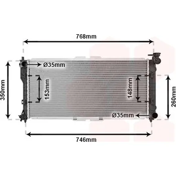 Chladič motoru Chladič, chlazení motoru VAN WEZEL 27002027