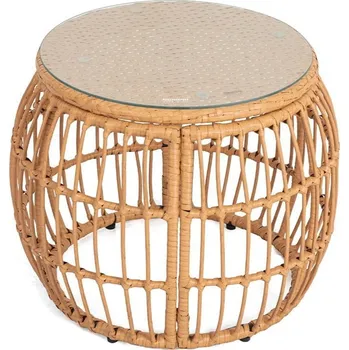 Zahradní stůl Kulatý zahradní odkládací stolek z umělého ratanu ø 55,5 cm Vistdal - Bonami Essentials ID_1507842