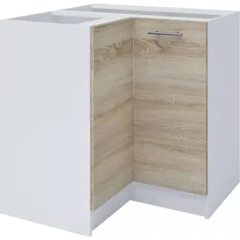 Kuchyňská linka Dolní rohová skříňka, dub sonoma / bílá, FABIANA S - 90N - SLEVA 3% s kodem radost25