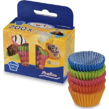 Jednorázové nádobí Cukrářský košíček barevný 25 x 18 mm 200 ks