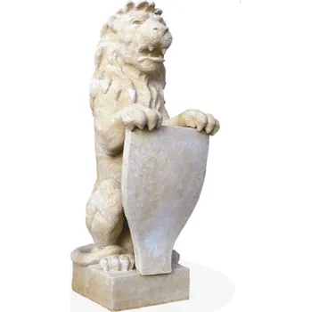 Zahradní dekorace ZahradniDekorace zahradní sošky na zahradu - Lev s erbem sedící, výška 131 cm, 250 kg