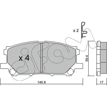 Auto-moto Sada brzdových destiček, kotoučová brzda CIFAM 822-618-0