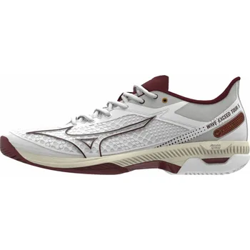 Dámská tenisová obuv MIZUNO WAVE EXCEED TOUR 5AC/White/Cabernet/Papyrus/37.0/4.5