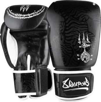 Boxerské rukavice Boxerské rukavice 8 WEAPONS Sak Yant BIG TIGER - černé Velikost: 10oz