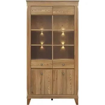 Obývací stěna Vitrína Bergen REG2W2D - Modřín sibiu zlatý - doprava zdarma - SLEVA 3% s kodem radost25