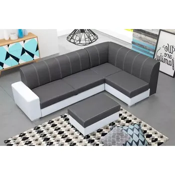 Sedací souprava Sedací souprava Rest tm.šedá/bílá - PRAVÁ - doprava zdarma - SLEVA 3% s kodem radost25