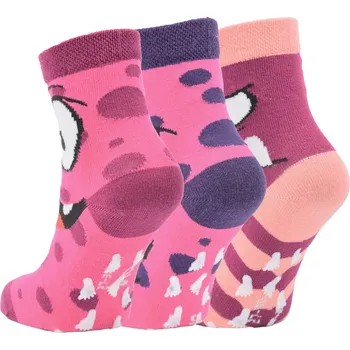 Dívčí veselé protiskluzové froté ponožky VIO 23-26 mix - HOLKA
