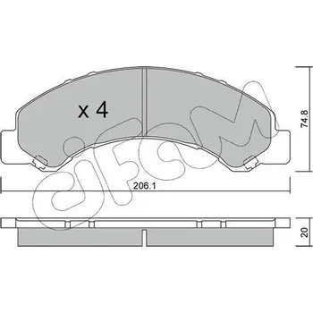 Auto-moto Sada brzdových destiček, kotoučová brzda CIFAM 822-620-0