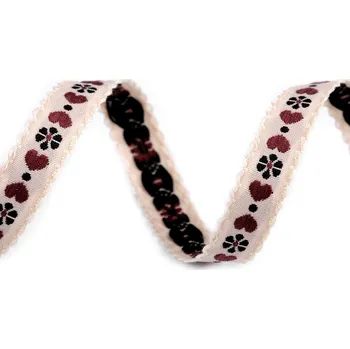 Vzorovka srdce šíře 10 mm, barva 2 béžová světlá