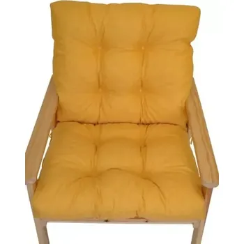 Podsedák Polstr na křeslo s nízkým opěradlem - žlutý melír - SLEVA 3% s kodem radost25