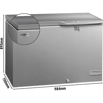 Mraznička G.Gastro Pultový mrazák - 985mm - 236L - nerezový kryt - vč. dělící stěny