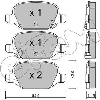 Brzdová destička Sada brzdových destiček, kotoučová brzda CIFAM 822-324-5