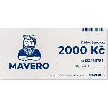 Dárkový potravinový koš Mavero - Dárkový poukaz pro muže 2000 Kč