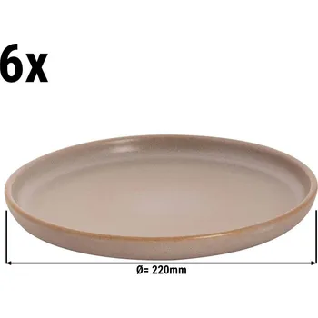 Talíř G.Gastro (6 Kusů) SANDY LOAM - Talíř mělký - Ø 22 cm - šedý