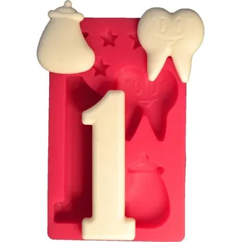 Forma na pečení Cesil Silikonová forma 1, zub a láhev 6,5 cm