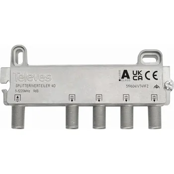 Televizní čtyřcestný anténní rozbočovač F4D 519604 Televes