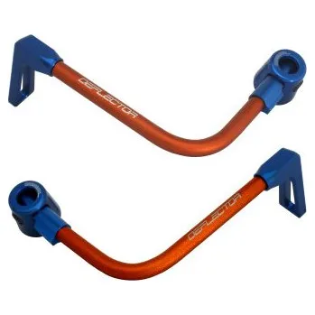 Lever guard ACCOSSATO with orange hose and joint right + left , aluminium DE003-043-TP-12