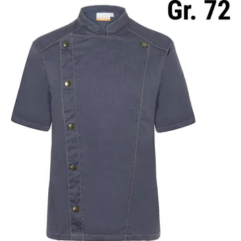 Gastro oděv G.Gastro KARLOWSKY | Rondon s krátkým rukávem v džínovém stylu - vintage černý - velikost: 72