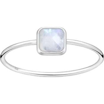 Prsten Stříbrný prsten BESSIE Měsíční kámen Velikost: 8/57-58 Ag 925/1000