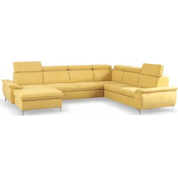 Sedací souprava Rozkládací rohová sedačka MAUGLI U žlutá