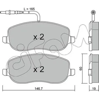 Auto-moto Sada brzdových destiček, kotoučová brzda CIFAM 822-530-2