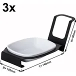 G.Gastro (3 Kusy) Stojan na naběračku - oválný - černý