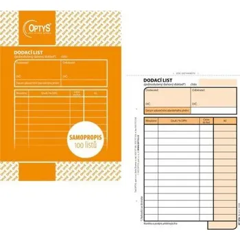 Tiskopis Dodací list A6 NCR 100 listů 1078