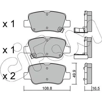 Auto-moto Sada brzdových destiček, kotoučová brzda CIFAM 822-881-0