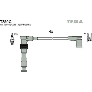 Zapalovací kabel Sada kabelů pro zapalování TESLA T289C