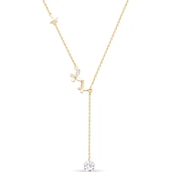 Řetízek biju Pozlacený řetízek s přívěškem motýlků 3002090