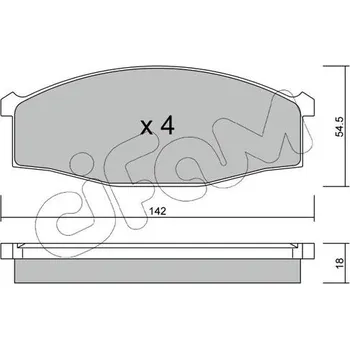 Auto-moto Sada brzdových destiček, kotoučová brzda CIFAM 822-497-0