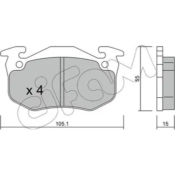 Brzdová destička Sada brzdových destiček, kotoučová brzda CIFAM 822-036-5
