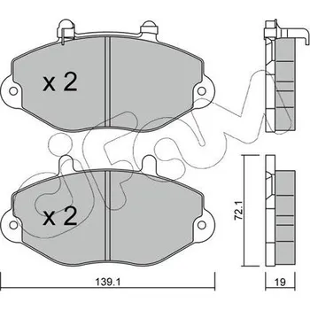 Auto-moto Sada brzdových destiček, kotoučová brzda CIFAM 822-195-1