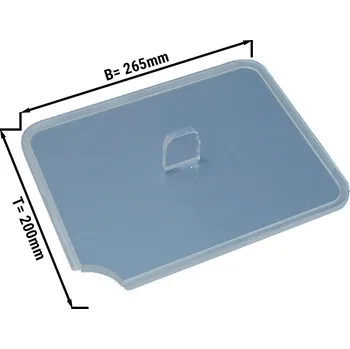G.Gastro Víko s prohlubní pro lžíci - 265 x 200 x 7 mm - pro prezentační mísy | Podnosy na maso | Podnosy pro vitríny | Prezentační mísy | Podnosy na potraviny | Kryt