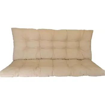 Podsedák Polstr na zahradní houpačku 120 cm - světle béžový melír - SLEVA 3% s kodem radost25